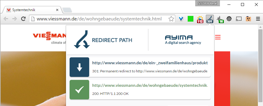 5: Плагин браузера Ayima Redirect Path можно использовать для проверки правильного HTTP-кода состояния перенаправленных URL-адресов