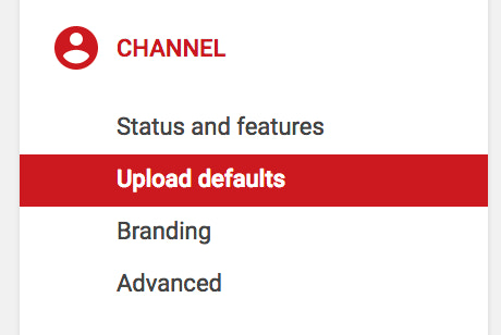 Чтобы настроить описание по умолчанию, перейдите в раздел «Канал» на боковой панели Creator Studio (область YouTube, где вы можете управлять своими видео и своим каналом) и выберите «Загрузить значения по умолчанию»